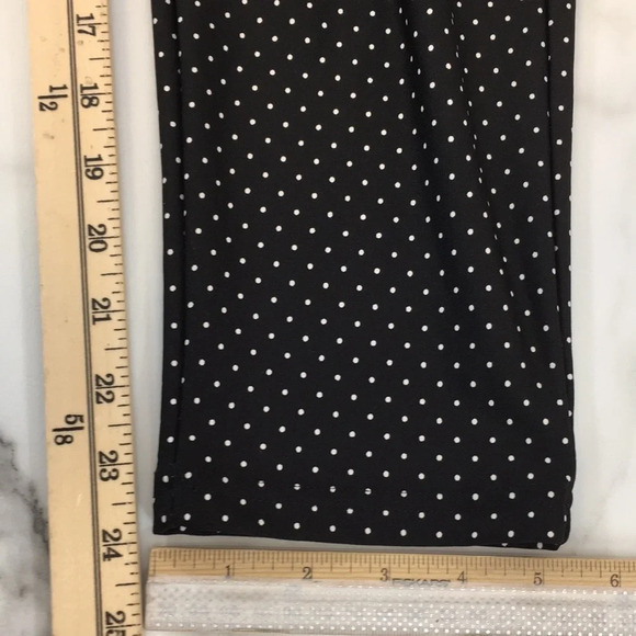 Chico's Black White Dot-Print Crop Leggings Womens 2 Large Pull On - Picture 9 of 14